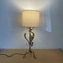 Art Noveau EFESCA Brass and copper table lamp with twisted cable c1910 Image 10