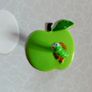 Wall Hook, Plastic Apple, Worm (new). Image 3