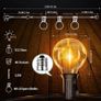 MASSIVE SALE Outdoor LED String Lights 36.5M/120FT, G40 Globe Patio Lights Energy Saving with 62 Bulbs(2 Spare), Waterproof Shatterproof Hanging Connectable Festoon Lights for Outside Garden Backyard MULTIPLE SIZES AVAILABLE Image 6