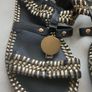 River Island Black & Gold Metallic Woven Gladiator Sandals (UK 5 / EUR 38) Image 2