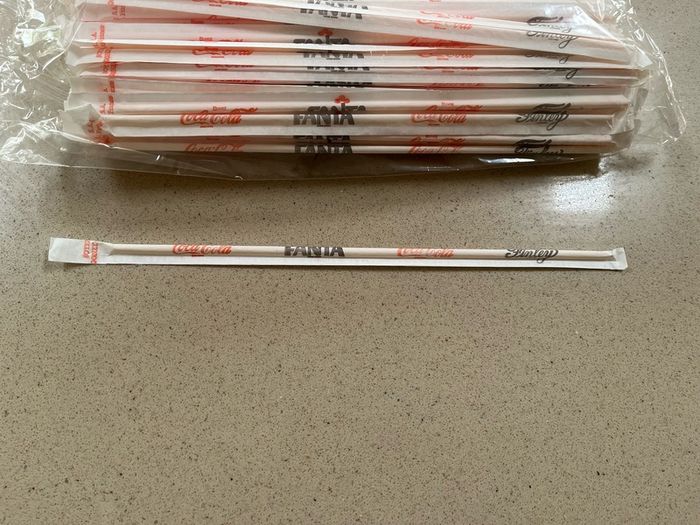 Coca Cola Straws pack of 100 from the 70's