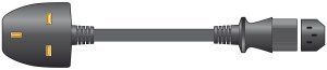 Plug to IEC Power Lead Black 3 Meter