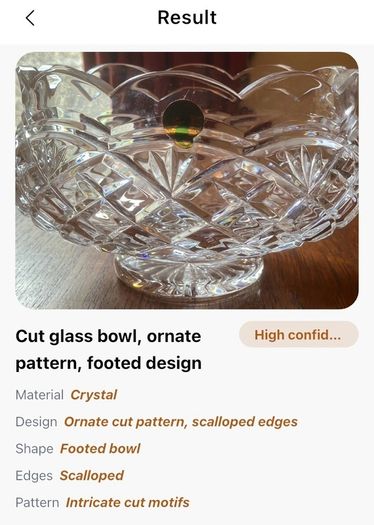 Waterford Crystal Lismore 7" Footed Bowl, 1970s.