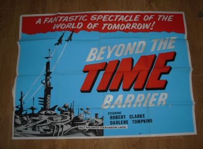 Robert Clarke, Darlene Tompkins: Beyond the Time Barrier. British Quad Film Poster