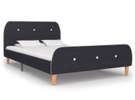 main image for ad Bed Frame Dark Grey Fabric 120x190 cm