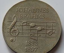 Brahms rare 5 Mark 1972 East Germany DDR