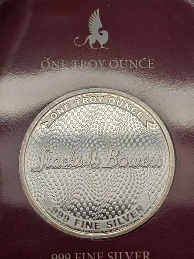 Stacks Bowers Galleries 1oz .999 Fine Silver Sealed in Original Holder