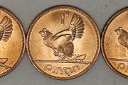 Ireland 1968 1d Penny Lot x3 Beautiful Uncirculated Red Lustrous