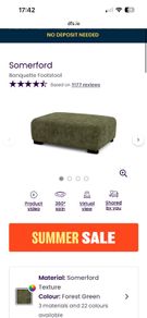 Somerford footstool forest green