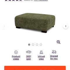 Somerford footstool forest green