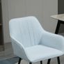 Mid-Century Dining Chair Set of 2, Light Blue Image 7