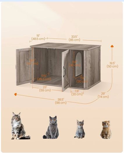 Cat litter box enclosure