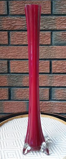 Vintage Murano Cranberry Vase
