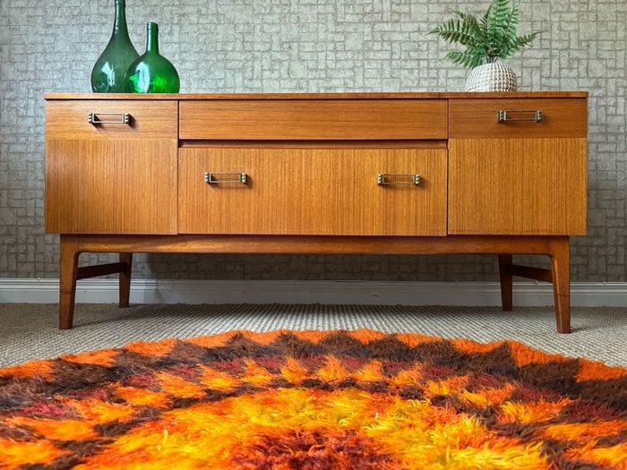 Vintage Retro Mid Century Teak Compact Sideboard