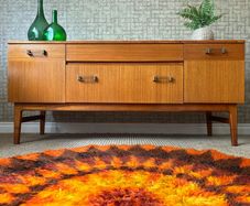 Vintage Retro Mid Century Teak Compact Sideboard