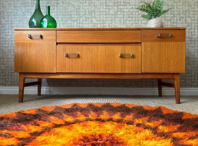 Vintage Retro Mid Century Teak Compact Sideboard
