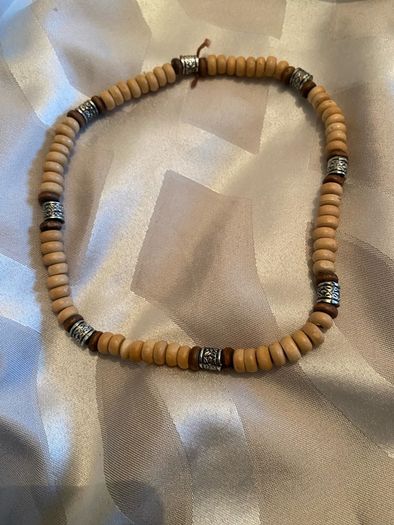 Wooden beaded necklace