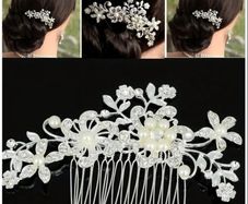 NEW Crystal Pearl Hair Comb, Bridal Wedding, Prom, Communion Hair Accessories