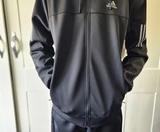 adidas tracksuit full black