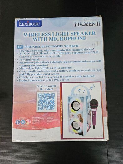 Frozen wireless speaker with microphone