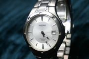 Mens Pulsar Titanium 100m Watch White Dial Vx42-x131