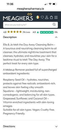 Ella & Jo Melt the Day Away Cleansing Balm 100ml