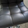 Pair of grey faux leather bar stools with chrome base Image 2