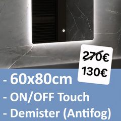 LED Bathroom Mirror Fog free Demister