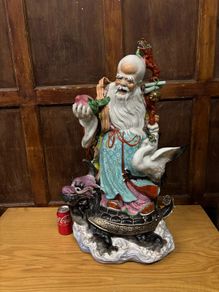 Large 20th century Shou Lao - God of longevity