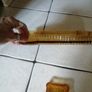 vintage Amber glass dressing table tray and trinket dish Image 3