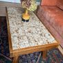 Mid-Century Oak and Ceramic Coffee Table Image 5