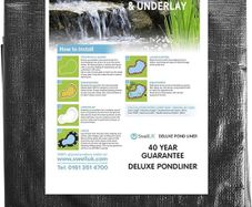2.5m x 2.5m Pond Liner | 40 Year Guarantee | Free Underlay | UV Resistant | Garden Fish Ponds