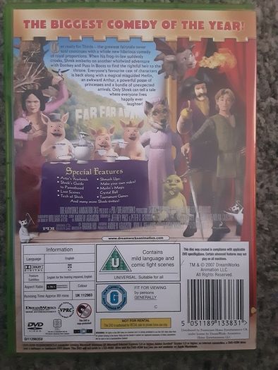 DVD's Movies x 3 .. (1) Lego Batman .. (2) Shrek the Third .. (3) Flushed Away .. Price Drop