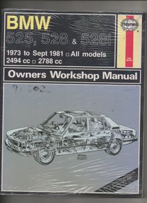 BMW 525, 528, 528i Haynes Manual 1973-1981