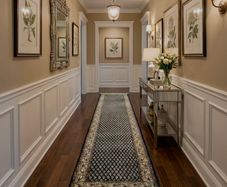 Very nice blue and gold and creams runner carpet