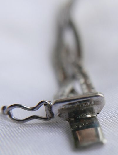 Vintage Bracelet Sterling Silver 925- stamped, clasp with safety catch, probably from the 70s, length 7,5" - 14,42g