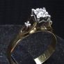Vintage 18ct Gold Diamond Ring Fully Hallmarked  Size 59 Image 3