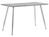Dining Table Concrete and Silver 120x60x74 cm MDF