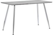 Dining Table Concrete and Silver 120x60x74 cm MDF
