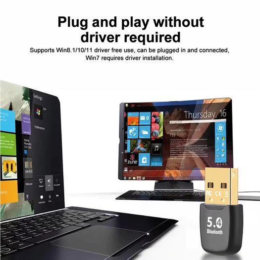 Bluetooth Adapter USB Bluetooth 5.4 for PC Dongle Adaptador Wireless Mouse Keyboard Music Audio Receiver USB Transmitter