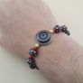 Vintage Himalayan Tibetan Circle Eye Circle Shape Agate & Beads Bracelet Image 7