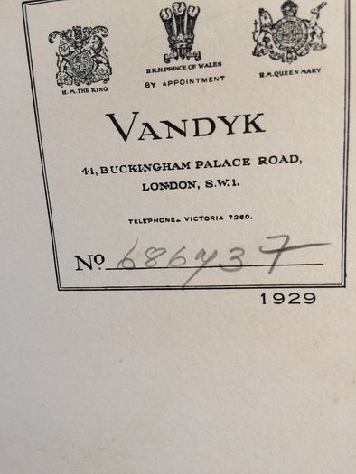 Price drop Rare Vandyke Signed photograph of woman