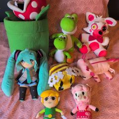 plush character toys, nintendo fnaf minecraft hatsune miku, lot or individual