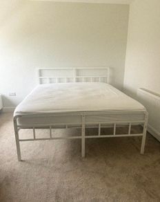 Super King Metal Bed with mattress
