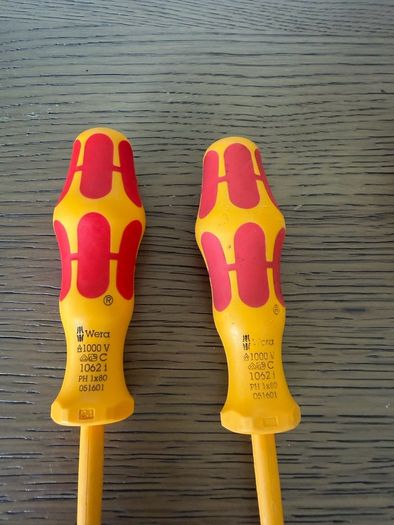 VDE Philips Screwdrivers PH0/PH1 1000v rated