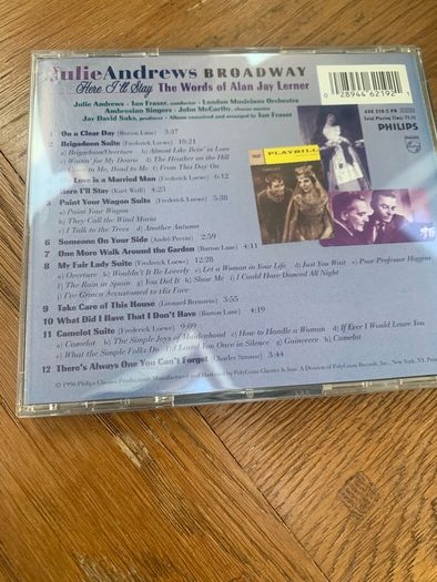 Julie Andrews - Broadway; Here I'll Stay; The Words of Alan Jay Lerner