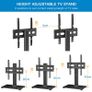 TV Stand for 32-55 Inch LCD LED OLED Plasma TV Height Adjustable TV Mount Stand with Tempered Glass Base & Cable Management, Holds 40kgs, VESA 400x400mm Image 6