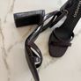 Brown crocodile print Mango high block heels, worn twice. Image 2