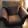 Luxury leather and fabric three piece suite Image 4