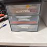 A4 desk drawer unit full with photo plain coloured card A4 sheets Image 4